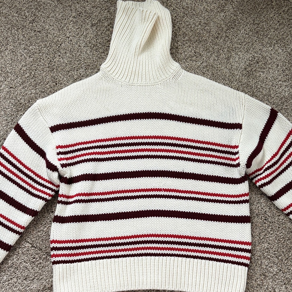 Madewell Multicolor Striped Turtleneck Sweater